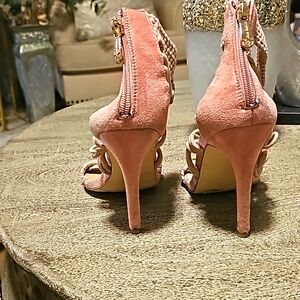 Pink Blush Suede heels